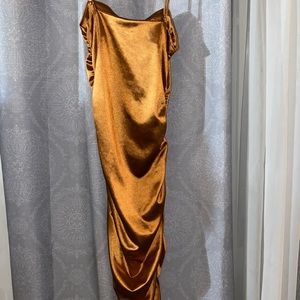 A golden coper dress worn once got it from forever 21